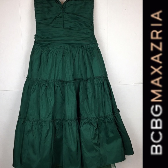 bcbgmaxazria emerald green dress